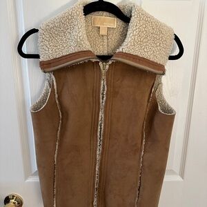 MICHAEL Michael Kors Tan Sherpa-Lined Vest